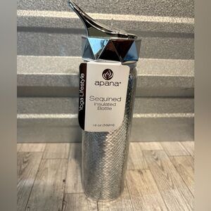 Apana Shimmering Silver Insulated Bottle